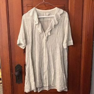 Anthropologie Ruffle Collar Tunic - used - sz S
